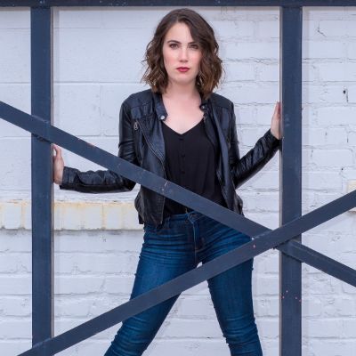 Jessica Evans posing for a photo shoot.